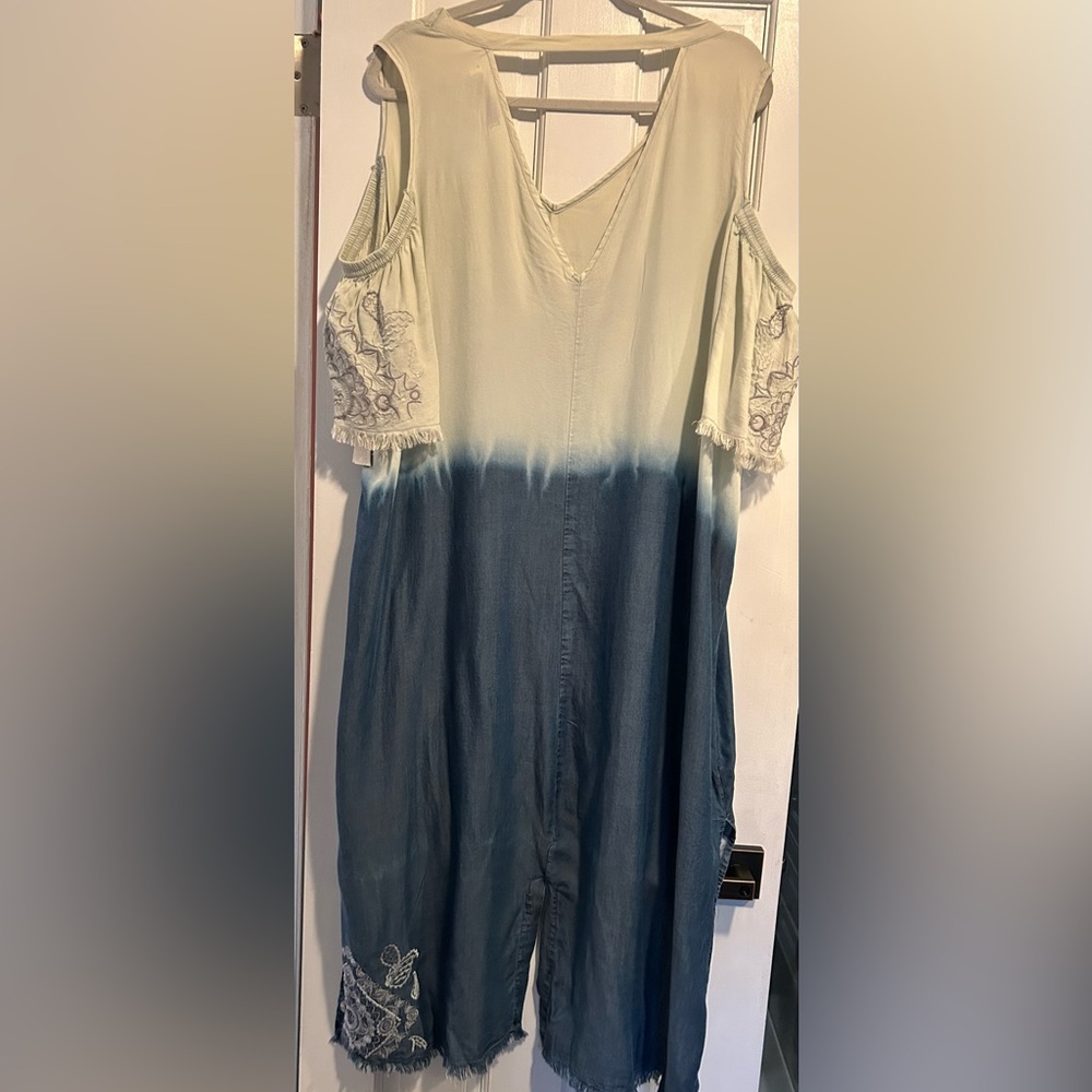 NWT Standard Grace ombre cold shoulder denim dress